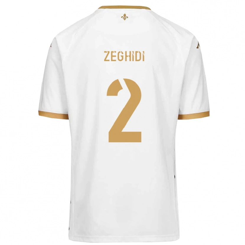 Danxen Dámské Yanis Zeghidi #2 Bílá Zlatá Daleko Hráčské Dresy 2025/26 Dres