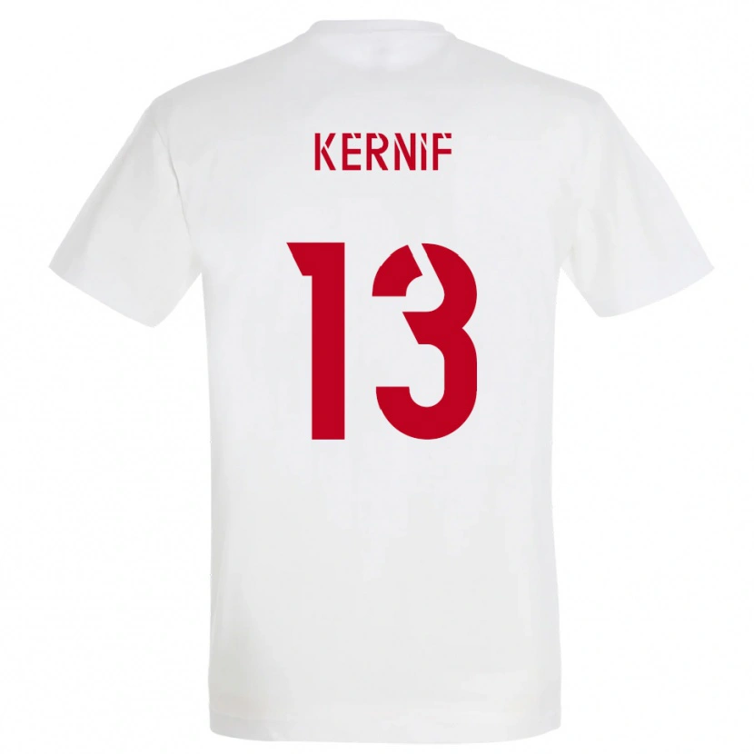 Danxen Dámské Nourdine Kernif #13 Bílá Červená Žlutá Daleko Hráčské Dresy 2025/26 Dres