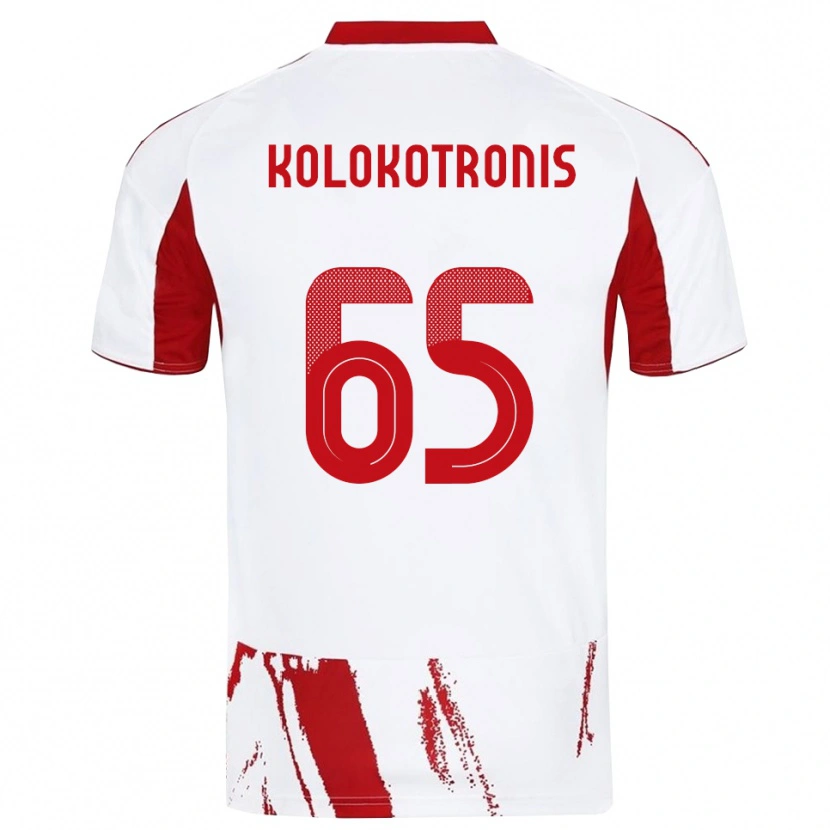 Danxen Dámské Petros Kolokotronis #65 Bíločervená Daleko Hráčské Dresy 2025/26 Dres