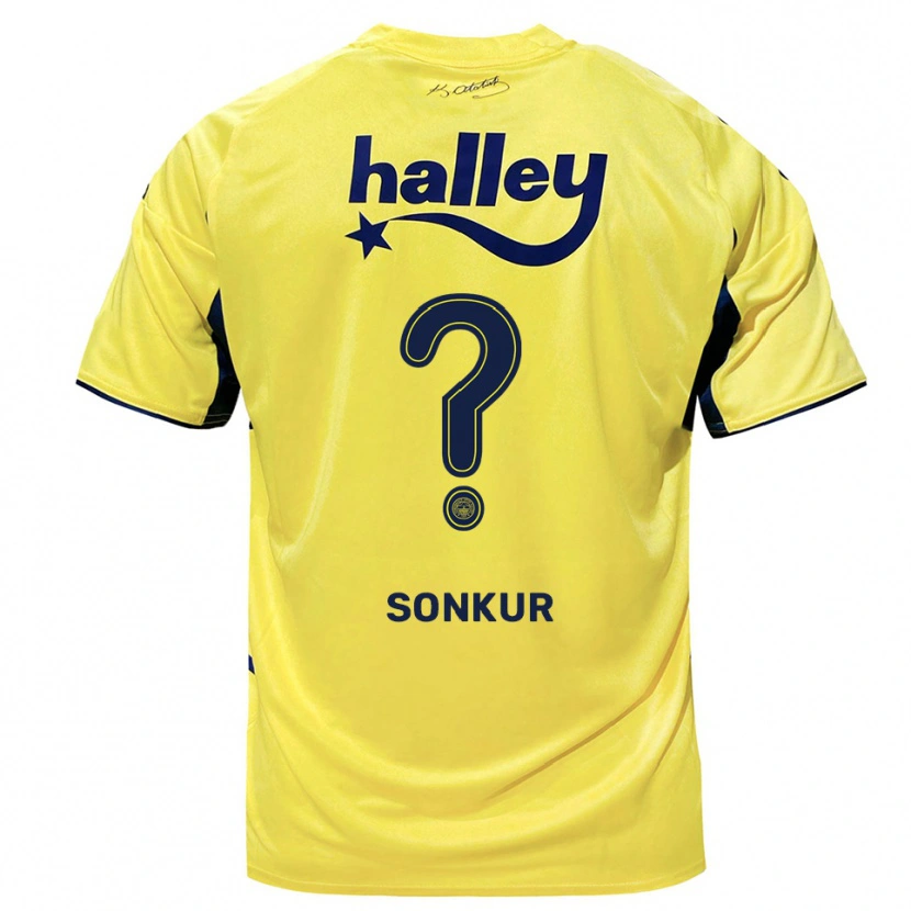 Danxen Dámské Abdullah Sonkur #0 Žlutá Tmavě Modrá Daleko Hráčské Dresy 2025/26 Dres