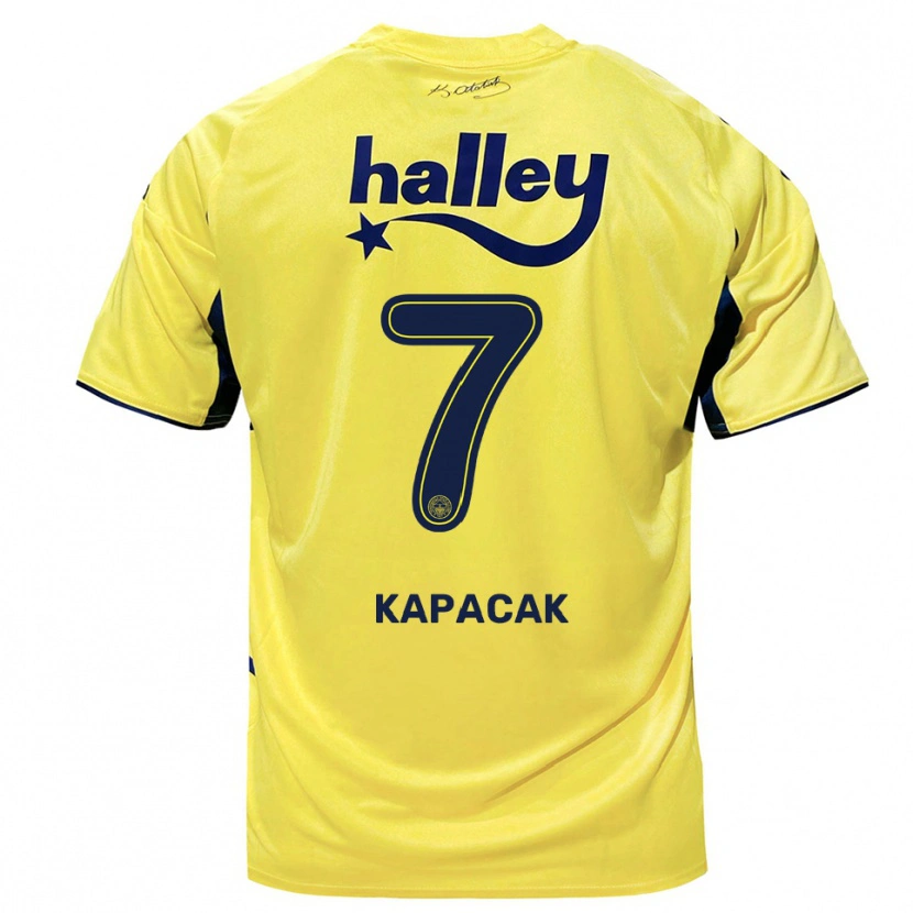 Danxen Dámské Burak Kapacak #7 Žlutá Tmavě Modrá Daleko Hráčské Dresy 2025/26 Dres