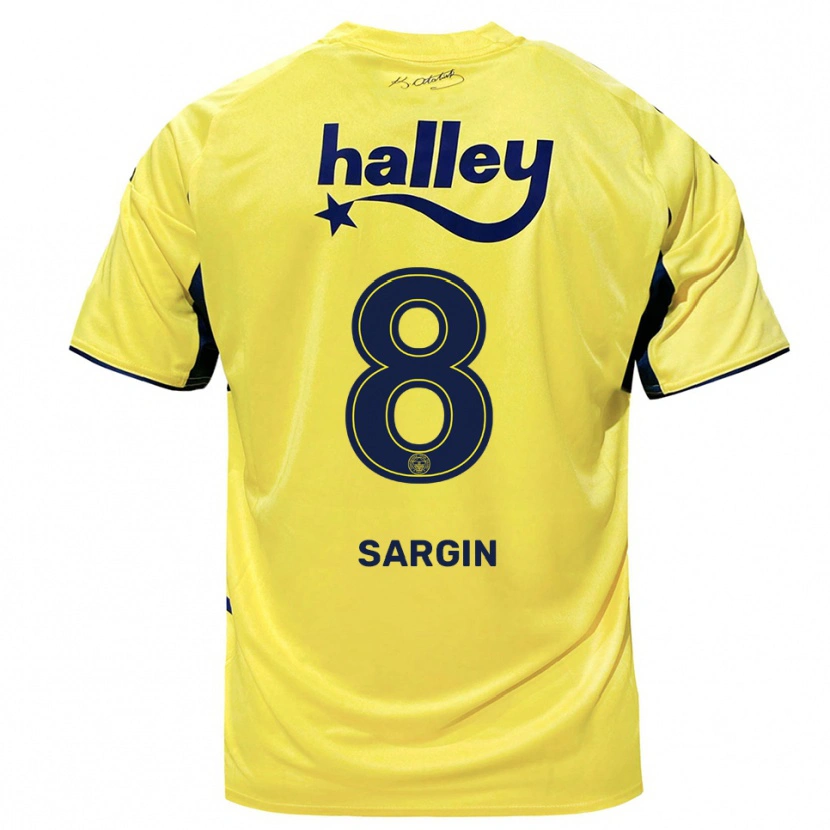 Danxen Dámské Samet Sargın #8 Žlutá Tmavě Modrá Daleko Hráčské Dresy 2025/26 Dres