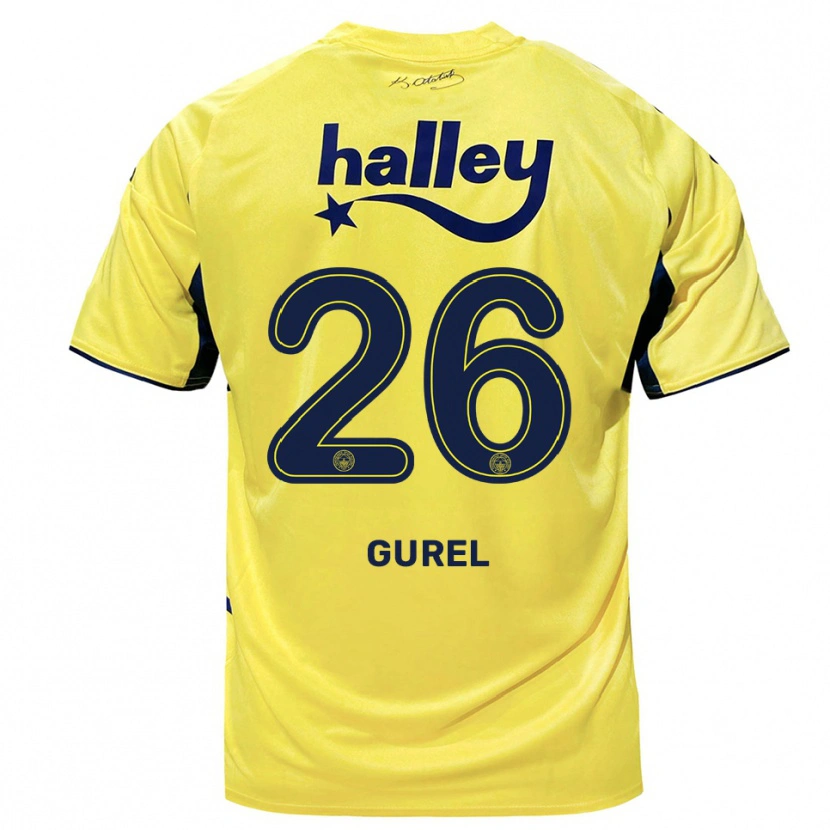 Danxen Dámské Cansu Gürel #26 Žlutá Tmavě Modrá Daleko Hráčské Dresy 2025/26 Dres