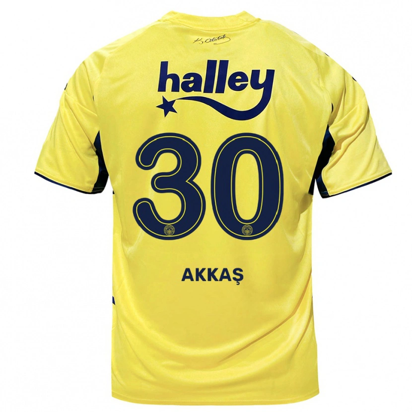 Danxen Dámské Arda Akkaş #30 Žlutá Tmavě Modrá Daleko Hráčské Dresy 2025/26 Dres