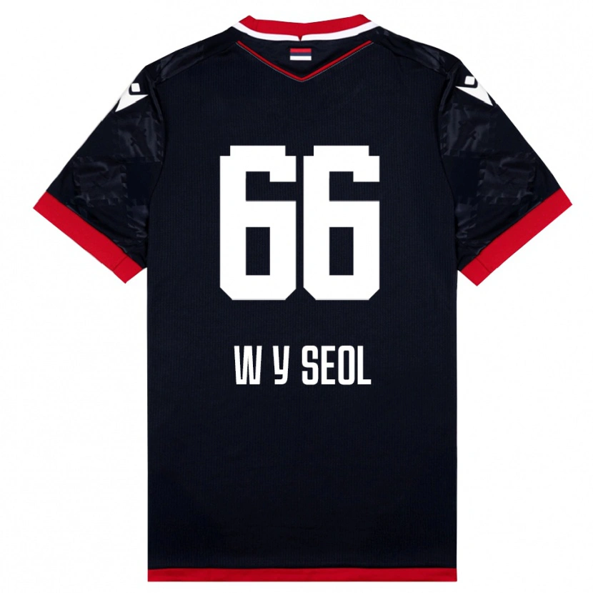 Danxen Dámské Young-Woo Seol #66 Černočervená Daleko Hráčské Dresy 2025/26 Dres