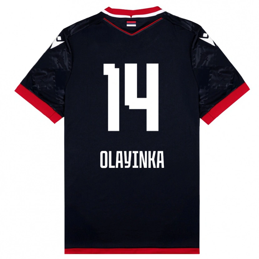Danxen Dámské Peter Olayinka #14 Černočervená Daleko Hráčské Dresy 2025/26 Dres
