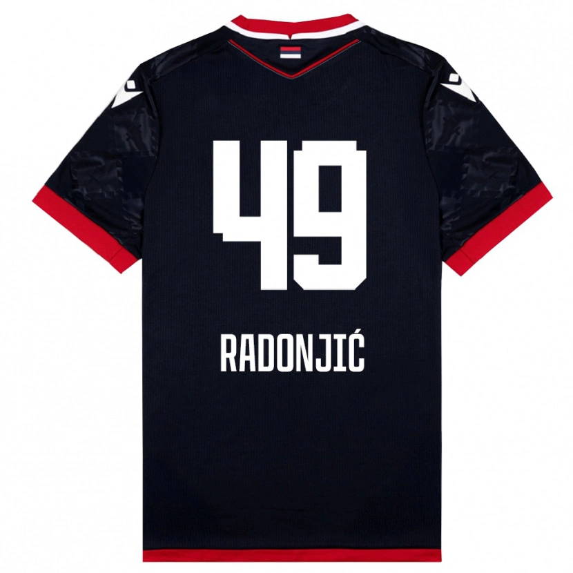 Danxen Dámské Nemanja Radonjić #49 Černočervená Daleko Hráčské Dresy 2025/26 Dres
