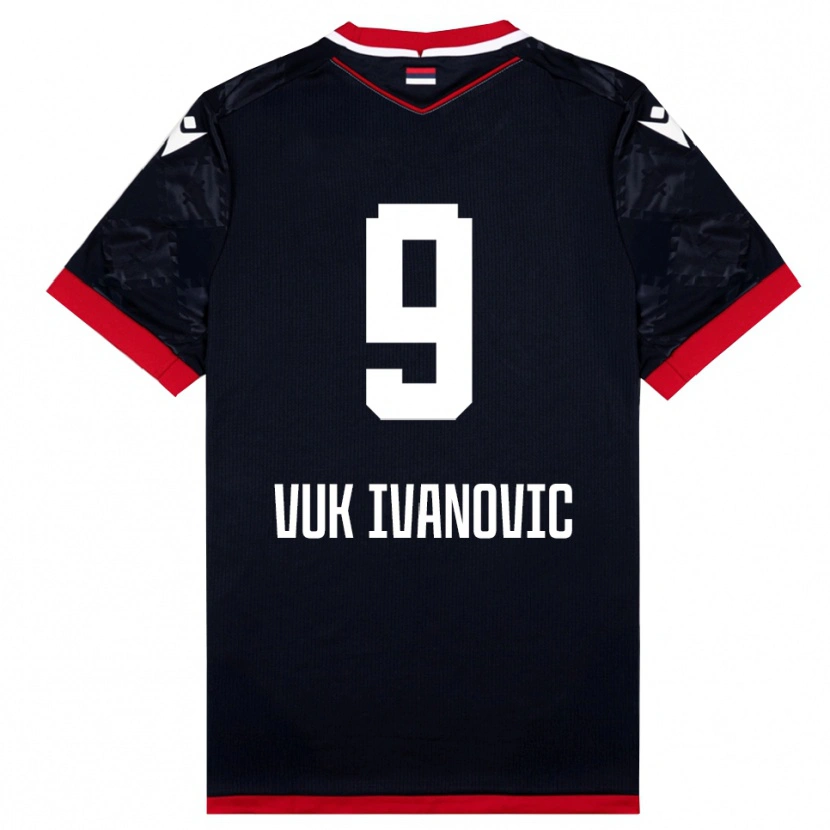 Danxen Dámské Vuk Ivanovic #9 Černočervená Daleko Hráčské Dresy 2025/26 Dres