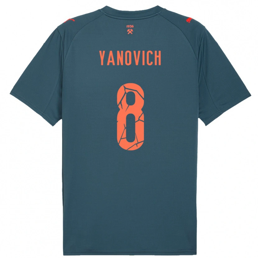 Danxen Dámské Yevgen Yanovich #8 Tmavě Modrá Červená Daleko Hráčské Dresy 2025/26 Dres