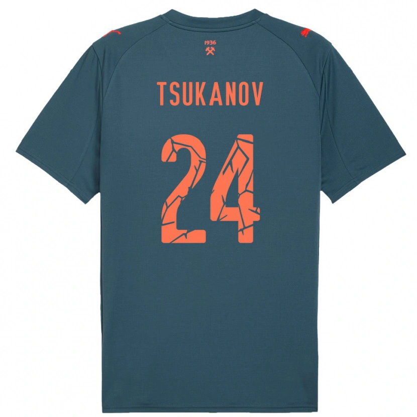 Danxen Dámské Viktor Tsukanov #24 Tmavě Modrá Červená Daleko Hráčské Dresy 2025/26 Dres