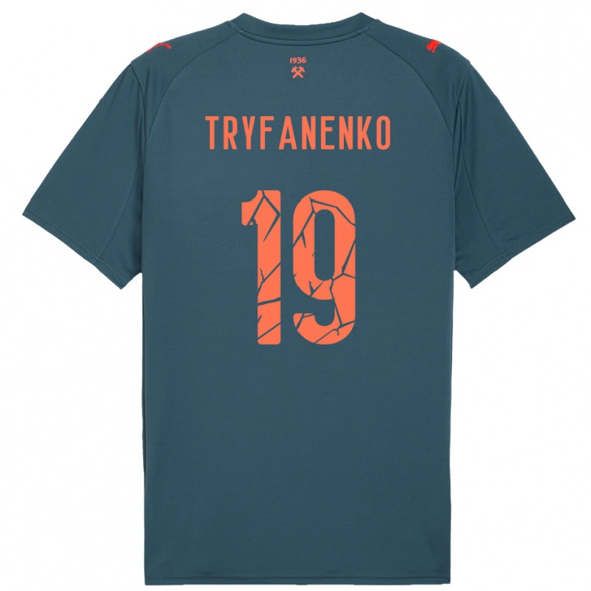 Danxen Dámské Bogdan Tryfanenko #19 Tmavě Modrá Červená Daleko Hráčské Dresy 2025/26 Dres