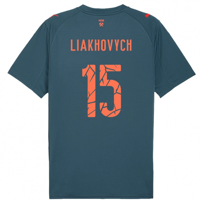 Danxen Dámské Anastasiia Liakhovych #15 Tmavě Modrá Červená Daleko Hráčské Dresy 2025/26 Dres