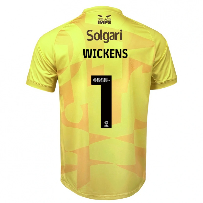 Danxen Dětské George Wickens #1 Černá Žlutá Brankář Dresy 2025/26 Dres