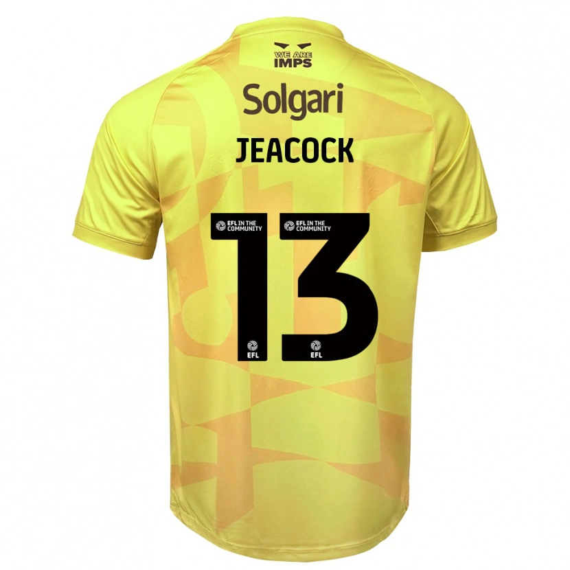 Danxen Dětské Zach Jeacock #13 Černá Žlutá Brankář Dresy 2025/26 Dres