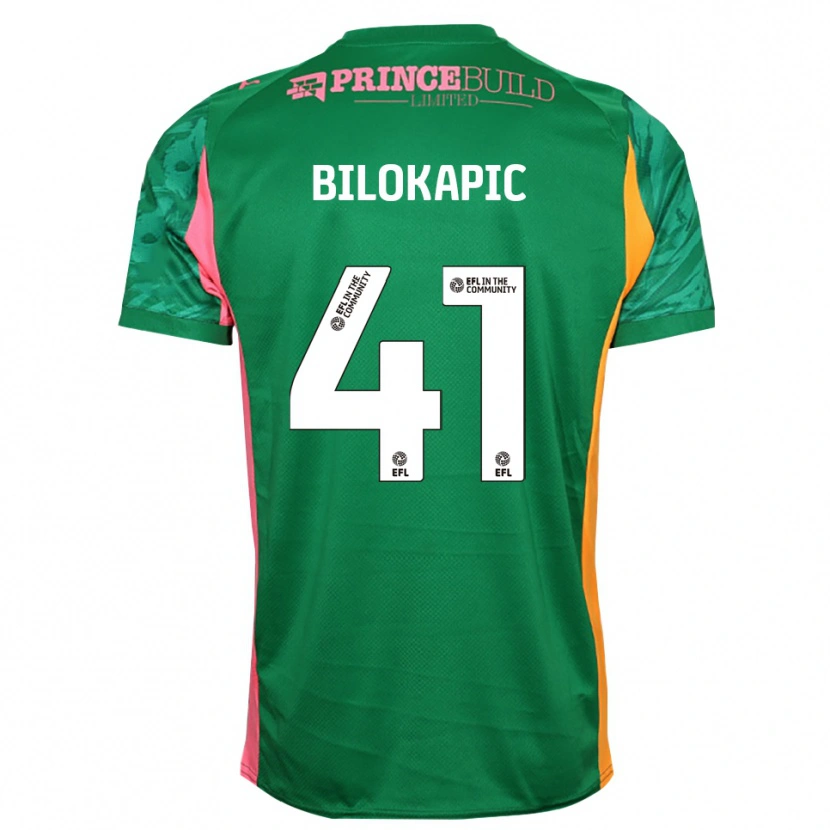 Danxen Dětské Nicholas Bilokapic #41 Zelená Růžová Brankář Dresy 2025/26 Dres