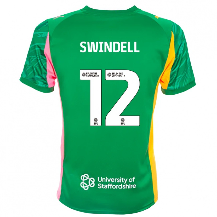 Danxen Dětské Chloe Swindell #12 Zelená Růžová Oranžová Brankář Dresy 2025/26 Dres
