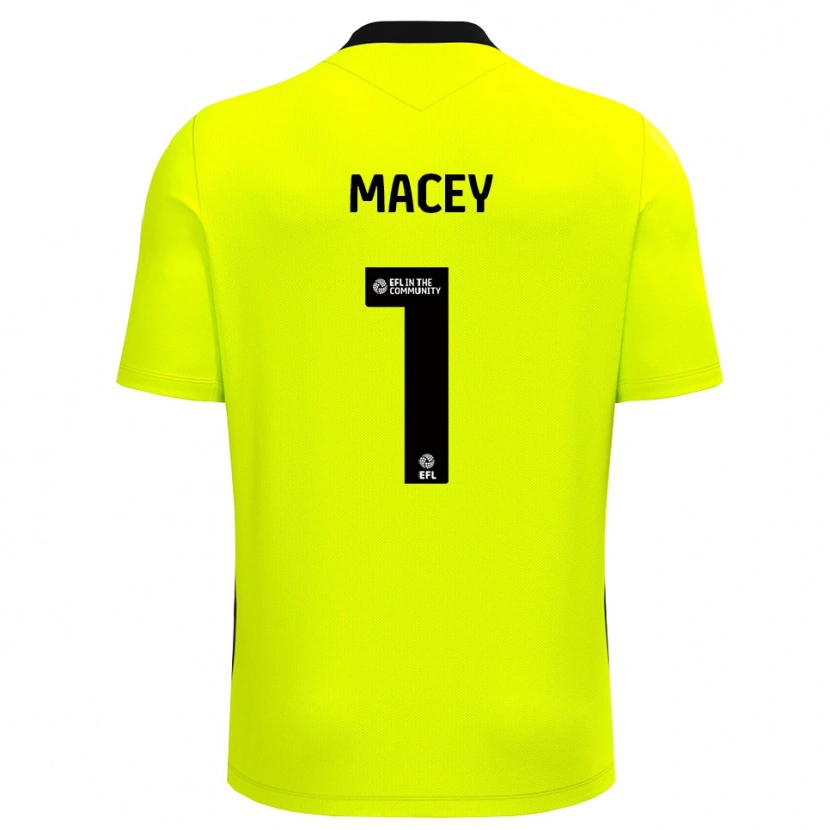 Danxen Dětské Matt Macey #1 Černá Žlutá Brankář Dresy 2025/26 Dres