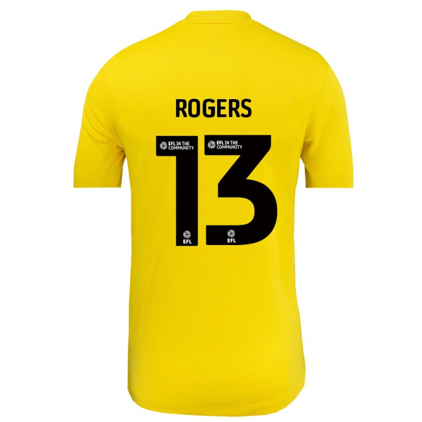 Danxen Dětské Hayden Rogers #13 Černá Žlutá Brankář Dresy 2025/26 Dres