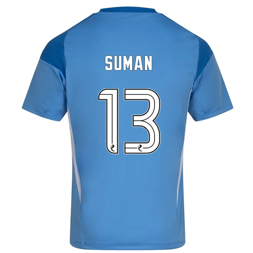 Danxen Dětské Nick Suman #13 Bílá Modrá Brankář Dresy 2025/26 Dres