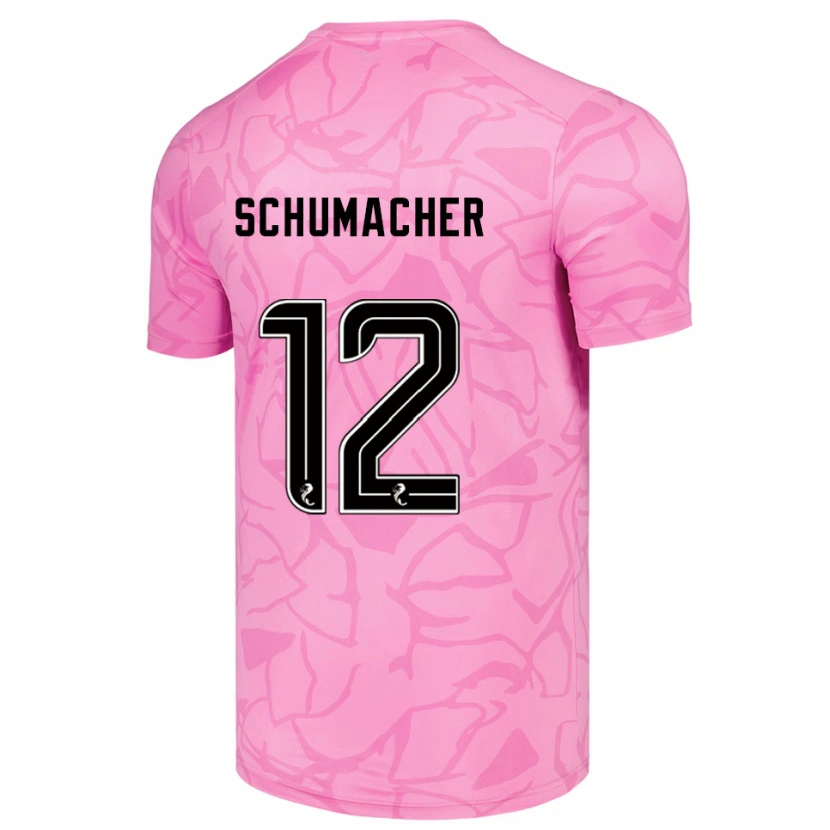 Danxen Dětské Noa Schumacher #12 Černá Růžová Brankář Dresy 2025/26 Dres
