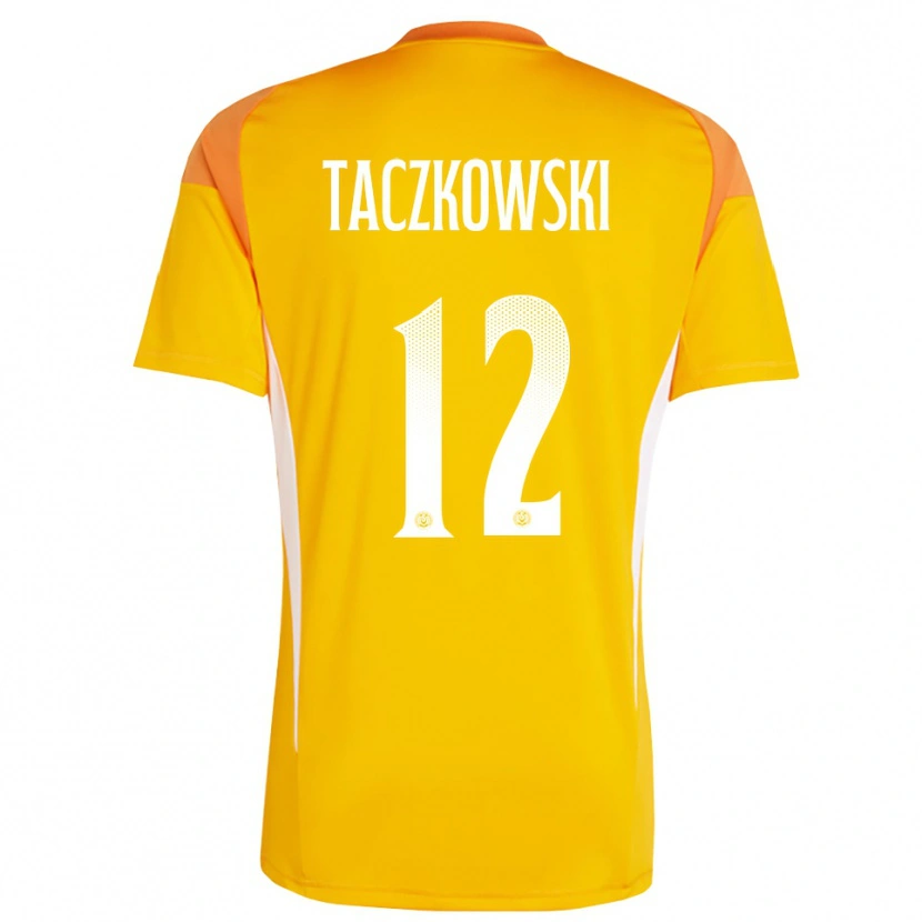 Danxen Dětské Simon Taczkowski #12 Oranžová Bílá Brankář Dresy 2025/26 Dres