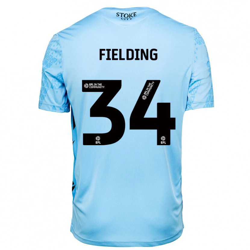 Danxen Dětské Frank Fielding #34 Nebesky Modrá Černá Brankář Dresy 2025/26 Dres
