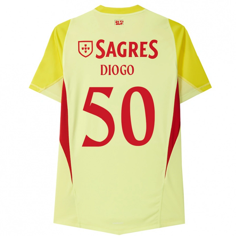 Danxen Dětské Diogo Ferreira #50 Žlutá Červená Brankář Dresy 2025/26 Dres