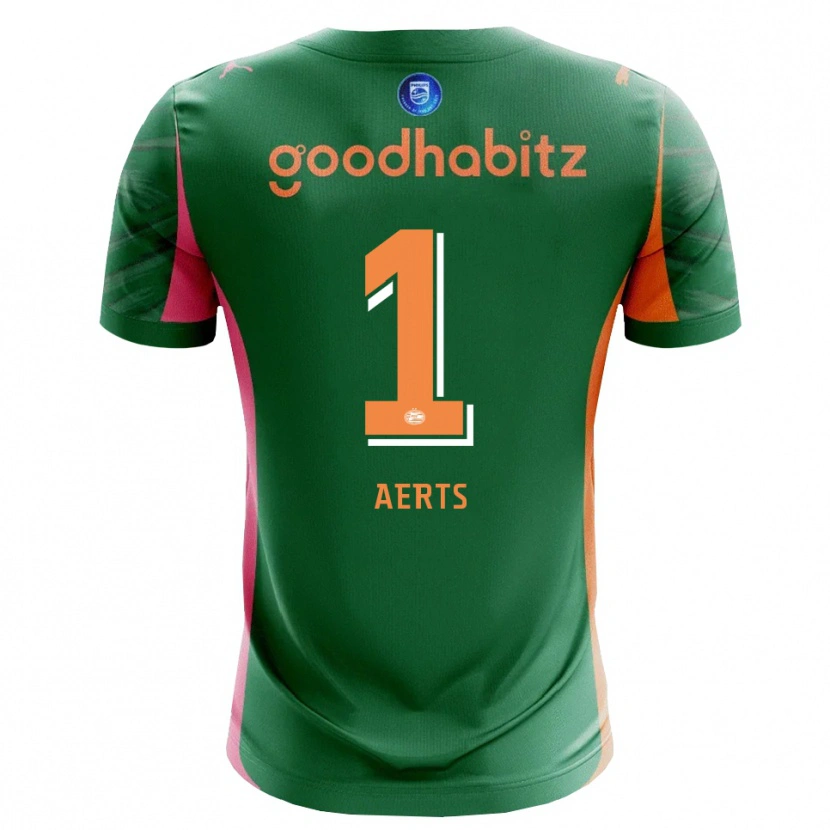 Danxen Dětské Kane Aerts #1 Zelená Oranžová Brankář Dresy 2025/26 Dres