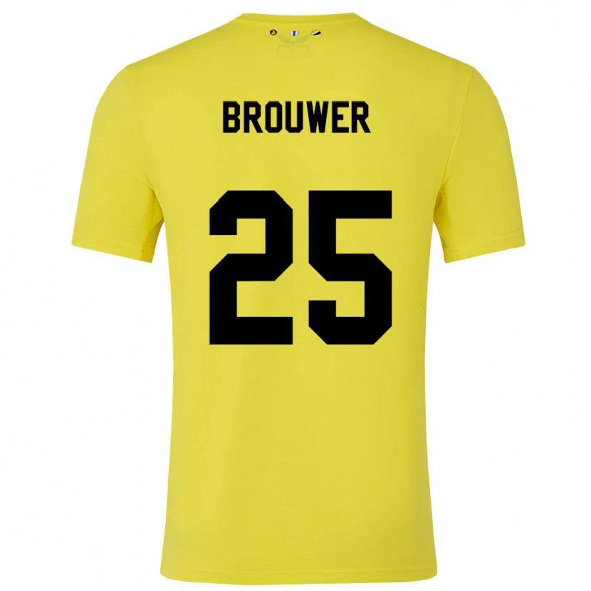 Danxen Dětské Michael Brouwer #25 Žlutá Černá Brankář Dresy 2025/26 Dres