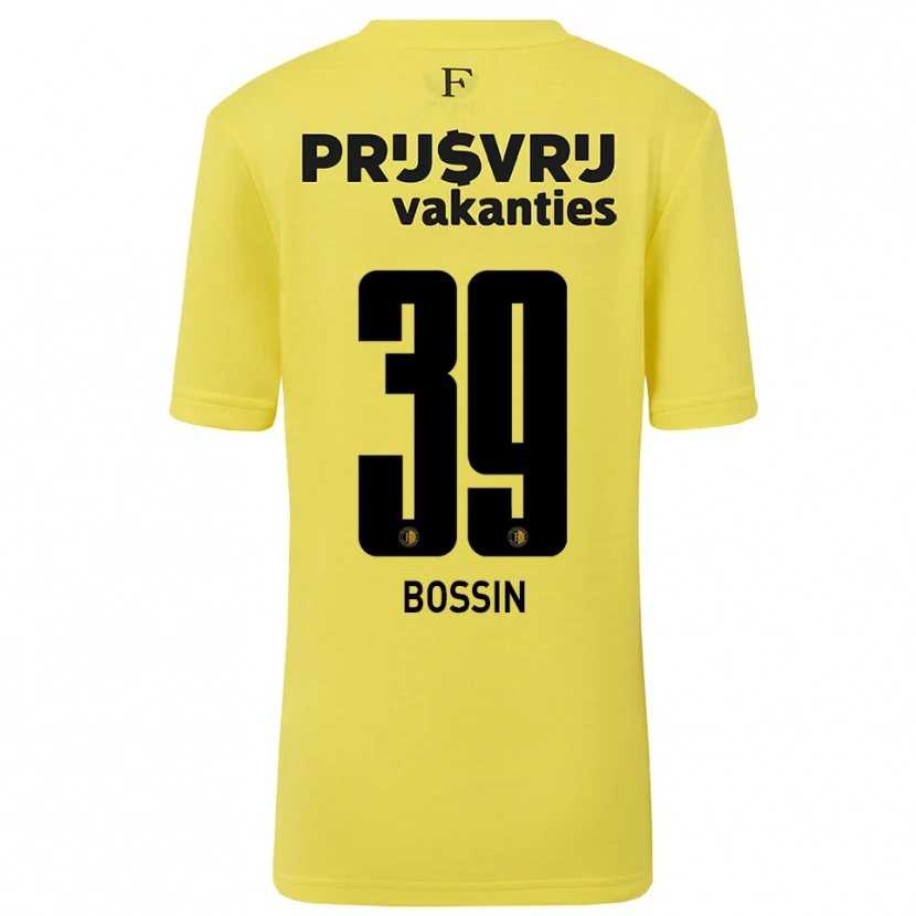 Danxen Dětské Liam Bossin #39 Žlutá Černá Brankář Dresy 2025/26 Dres