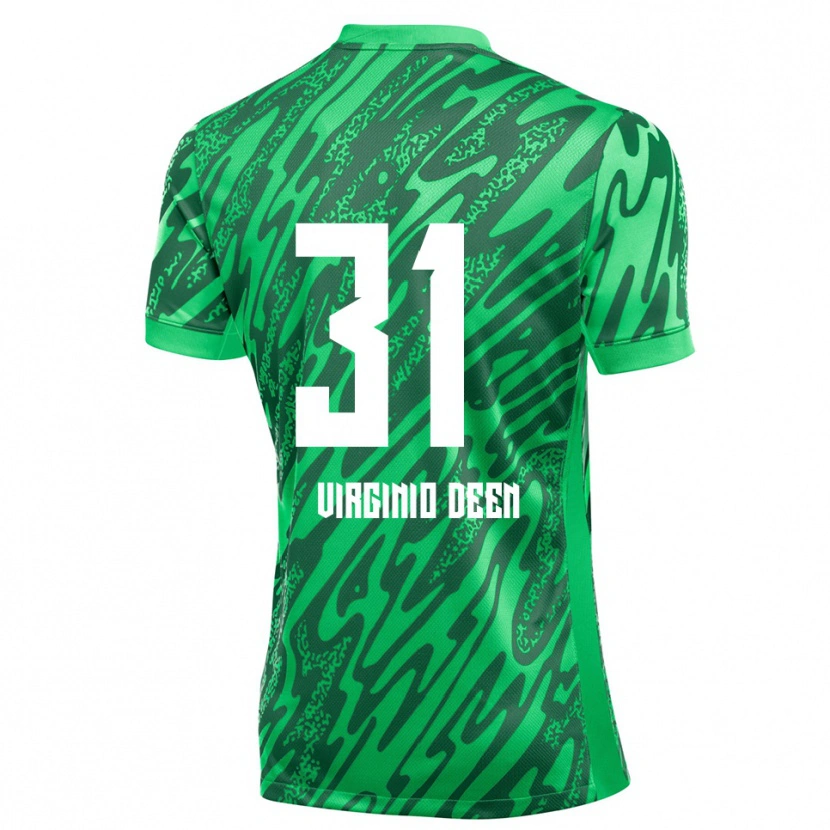 Danxen Dětské Daniël Virginio Deen #31 Zelená Bílá Brankář Dresy 2025/26 Dres