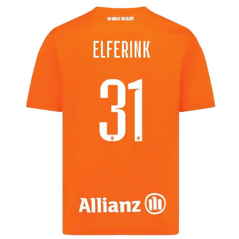 Danxen Dětské Marie Elferink #31 Oranžová Bílá Brankář Dresy 2025/26 Dres