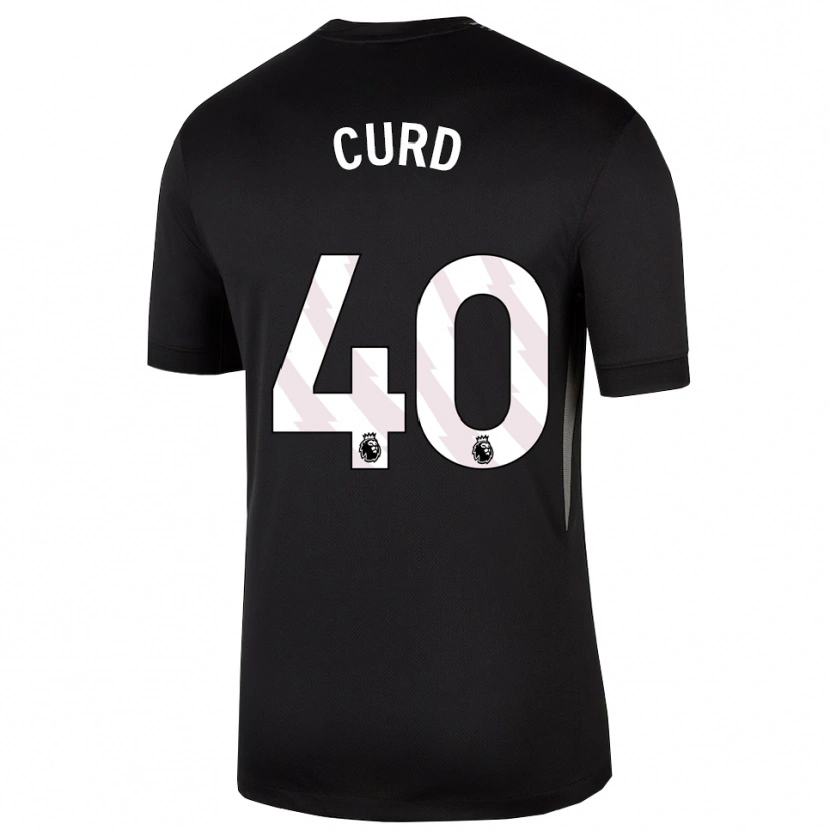 Danxen Dětské Ted Curd #40 Černá Bílá Brankář Dresy 2025/26 Dres