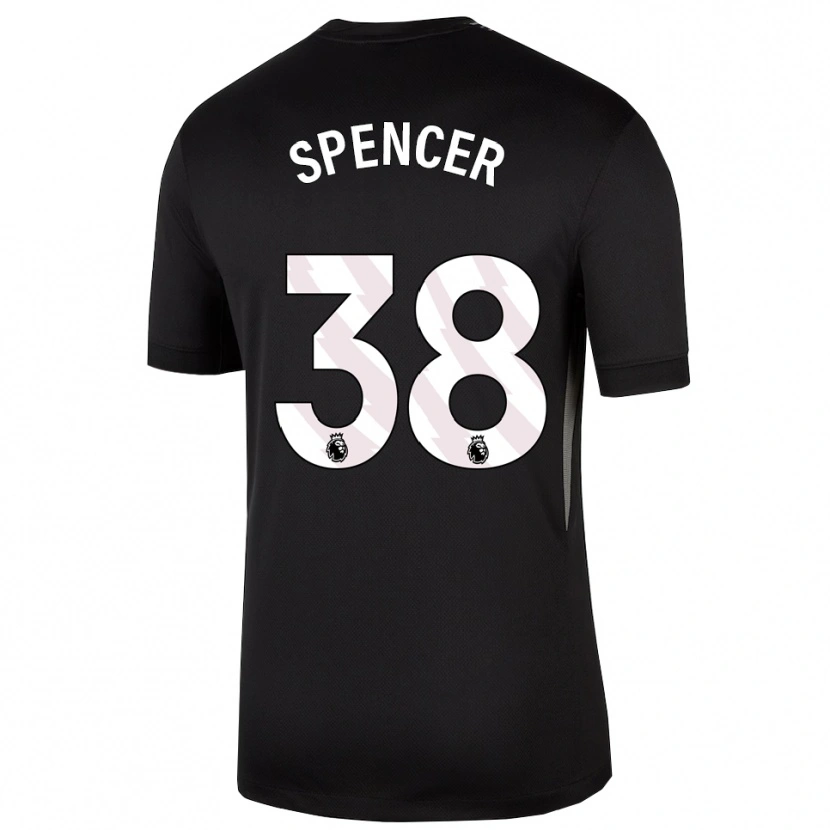 Danxen Dětské Becky Spencer #38 Černá Bílá Brankář Dresy 2025/26 Dres