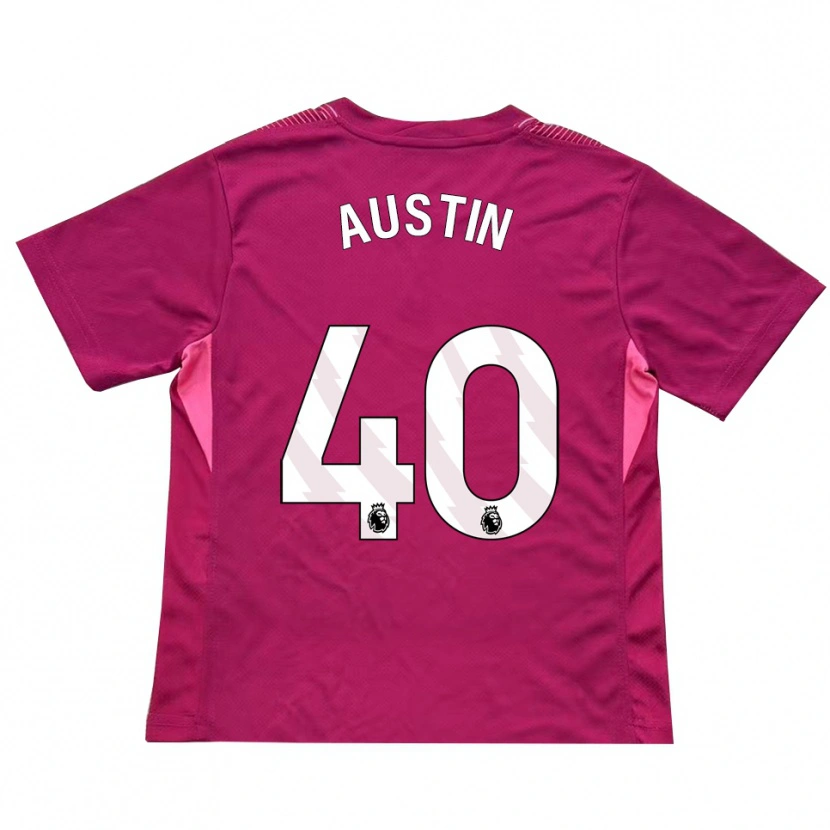 Danxen Dětské Brandon Austin #40 Růžová Bílá Brankář Dresy 2025/26 Dres