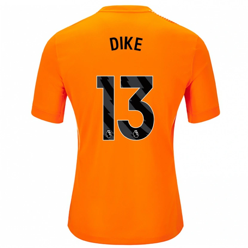 Danxen Dětské Michael Dike #13 Oranžová Černá Brankář Dresy 2025/26 Dres