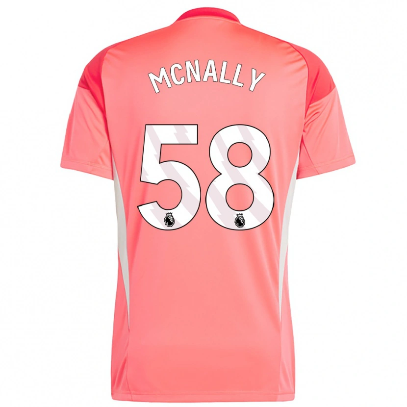 Danxen Dětské Alfie McNally #58 Červená Bílá Brankář Dresy 2025/26 Dres