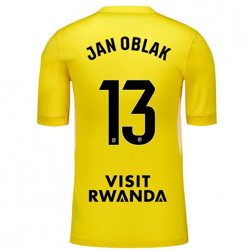 Danxen Dětské Jan Oblak #13 Žlutá Černá Brankář Dresy 2025/26 Dres