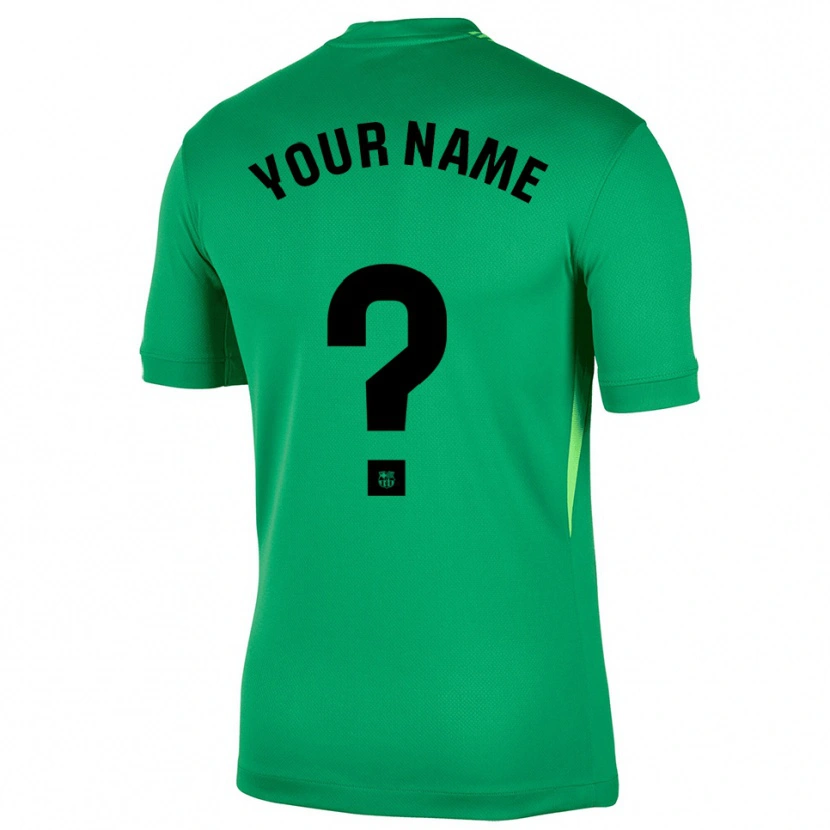 Danxen Dětské Barcelona Zelená Černá Brankář Dresy 2025/26 Dres