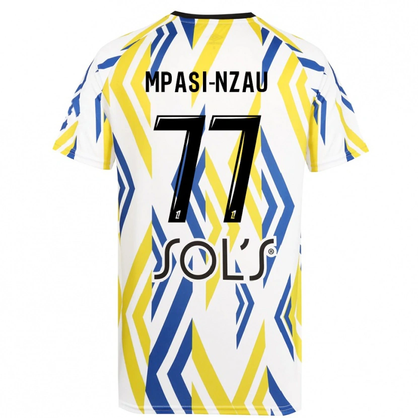 Danxen Dětské Lionel Mpasi-Nzau #77 Bílá Červená Modrá Brankář Dresy 2025/26 Dres