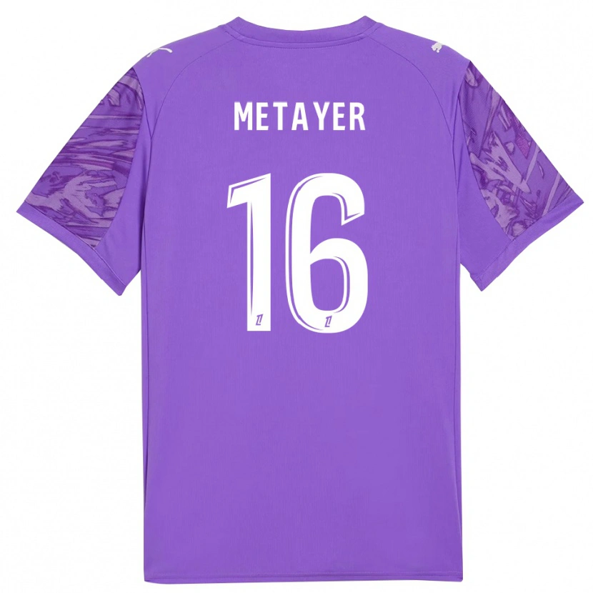 Danxen Dětské Maxence Metayer #16 Orchidejová Bílá Brankář Dresy 2025/26 Dres