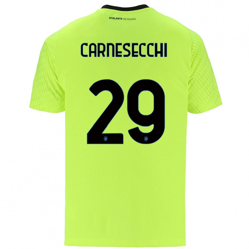 Danxen Dětské Marco Carnesecchi #29 Žlutá Zelená Červená Brankář Dresy 2025/26 Dres