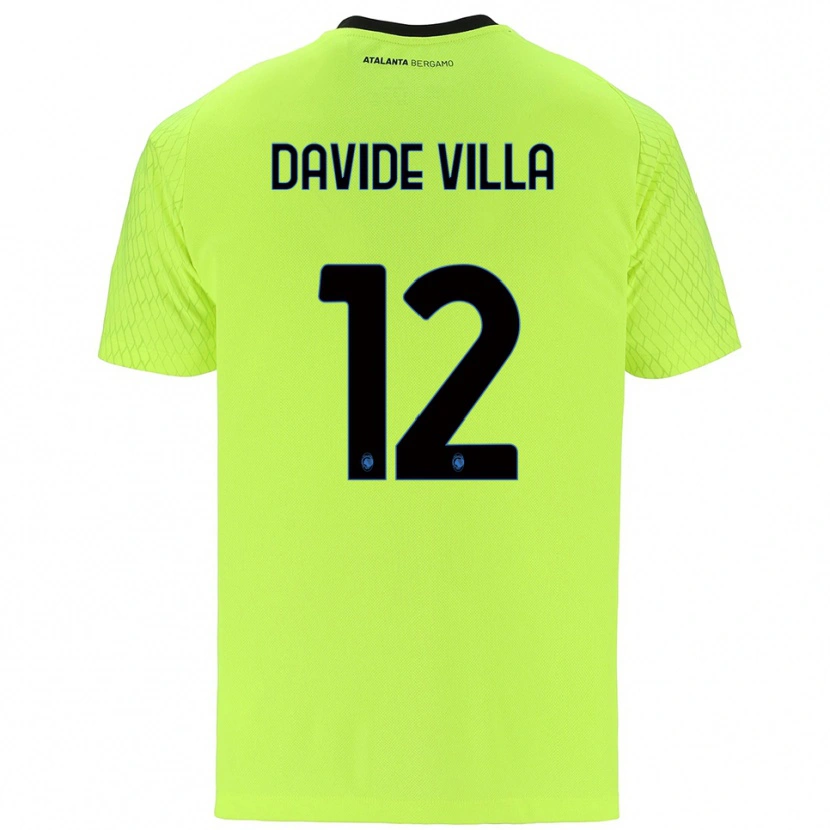 Danxen Dětské Matteo Davide Villa #12 Žlutá Zelená Červená Brankář Dresy 2025/26 Dres