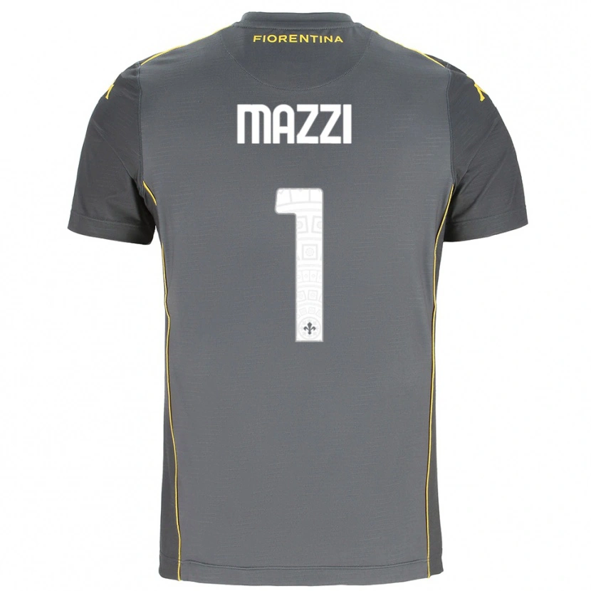 Danxen Dětské Tommaso Mazzi #1 Tmavě Šedá Žlutá Brankář Dresy 2025/26 Dres