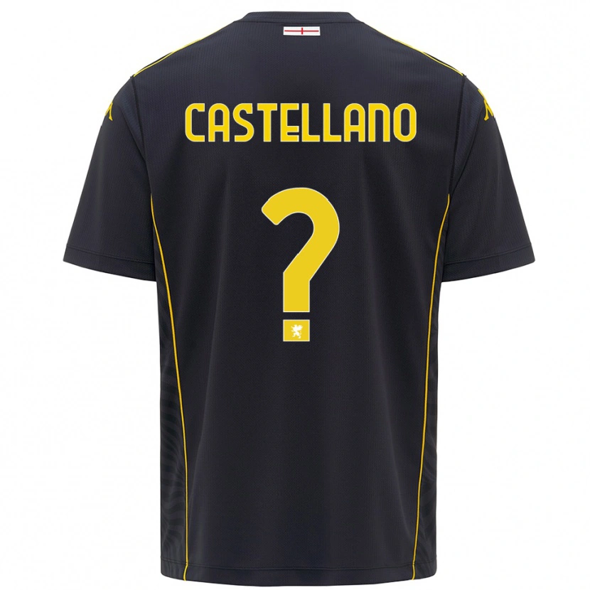 Danxen Dětské Cristiano Castellano #0 Černá Žlutá Brankář Dresy 2025/26 Dres