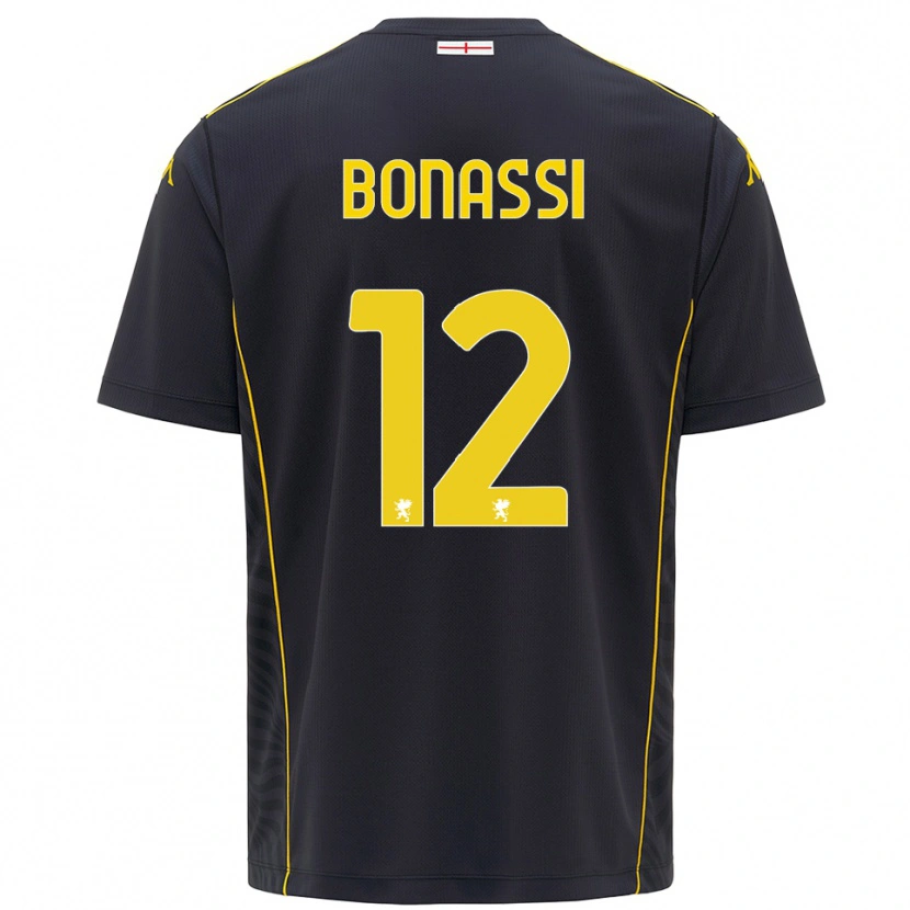 Danxen Dětské Lorenzo Bonassi #12 Černá Žlutá Brankář Dresy 2025/26 Dres