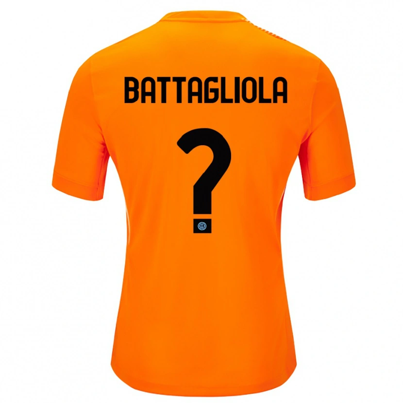 Danxen Dětské Lorenzo Battagliola #0 Světle Oranžová Černá Brankář Dresy 2025/26 Dres
