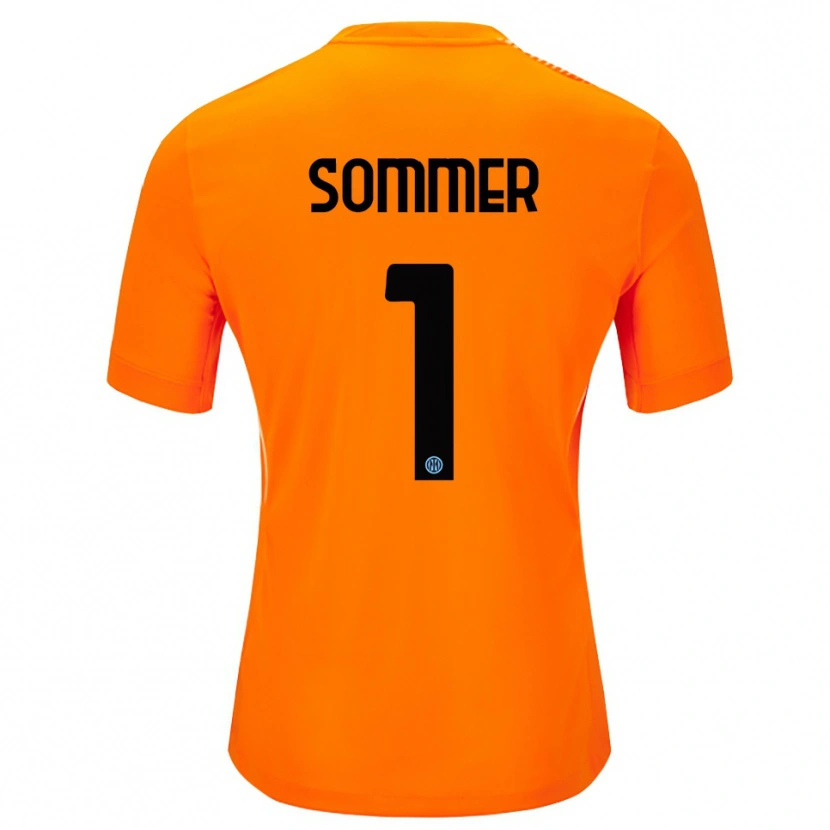 Danxen Dětské Yann Sommer #1 Světle Oranžová Černá Brankář Dresy 2025/26 Dres