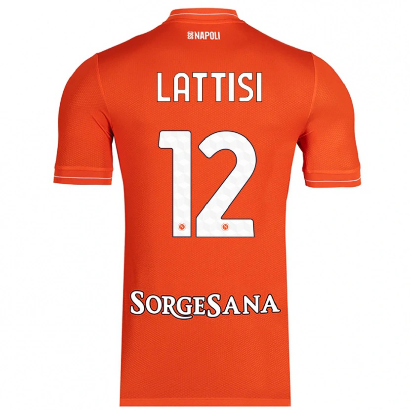 Danxen Dětské Francesco Lattisi #12 Oranžová Červená Bílá Brankář Dresy 2025/26 Dres