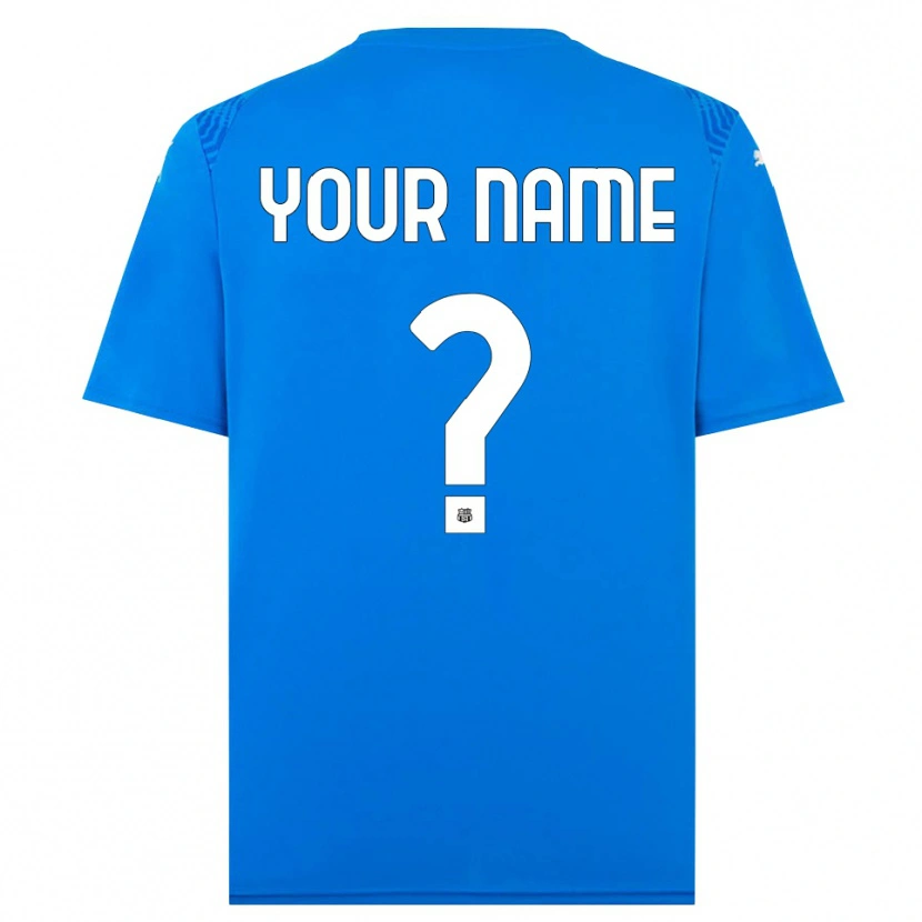 Danxen Dětské US Sassuolo Modrá Bílá Brankář Dresy 2025/26 Dres